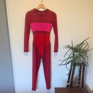 IVY PARK Red and Pink Bodysuit